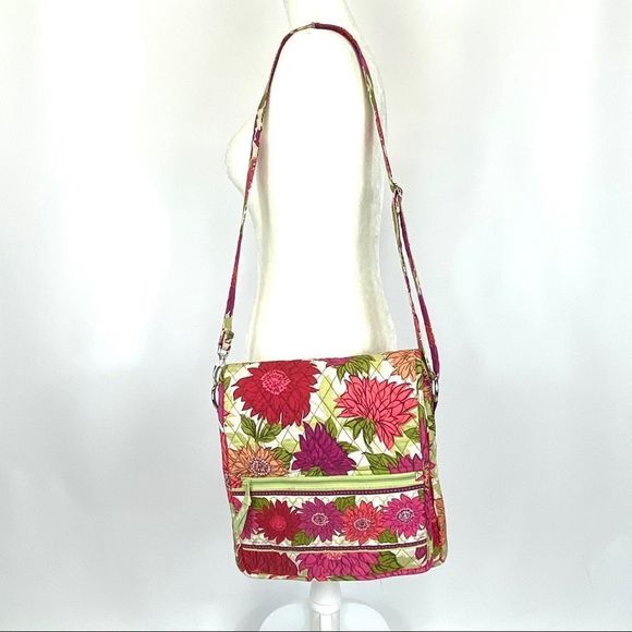 Vera Bradley Hello Dahlia lg hipster messenger bag - Picture 16 of 16